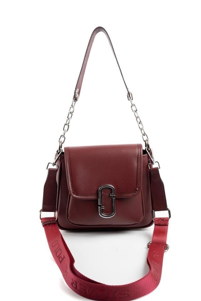 Silver & Polo SP1147 Kadın Omuz Çantası Düz Bordo