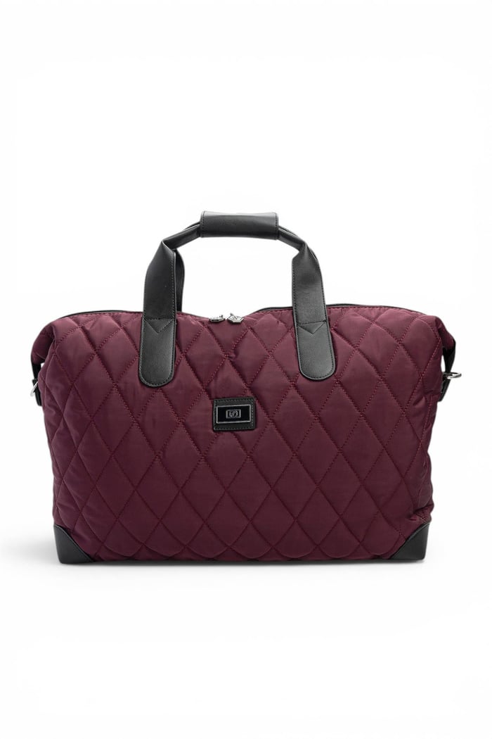 Silver Polo Bordo - Siyah Memory Kadın Seyahat Çantası SP1141