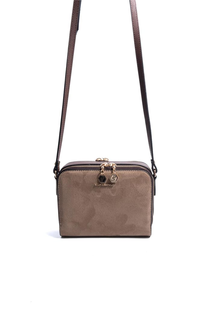 Silver & Polo SP888 Kadın Çapraz Çanta Süet Vizon-Kahve