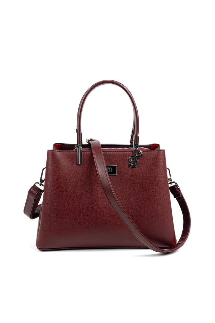 Silver & Polo SP1098 Kadın El Çantası Düz Bordo