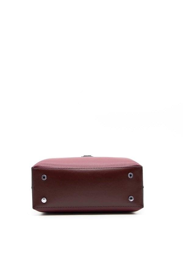 Silver Polo Bordo - Bordo Düz Kadın El Çantası SP826