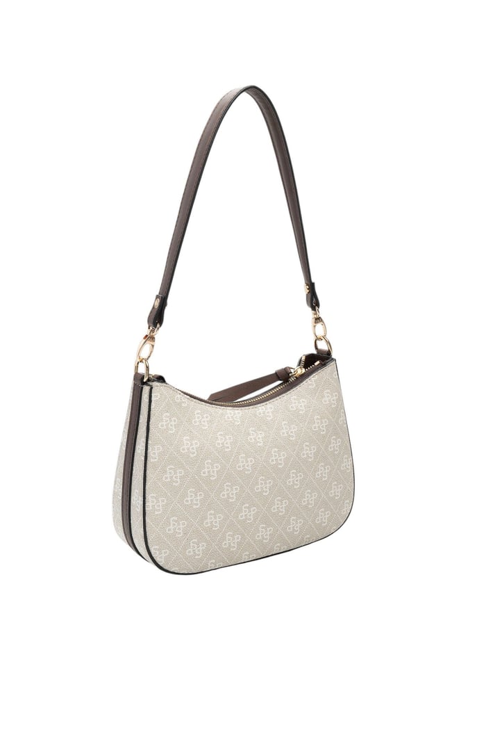 Silver Polo SP1259 Kadın Omuz Çantası Monogram Taş-Kahve