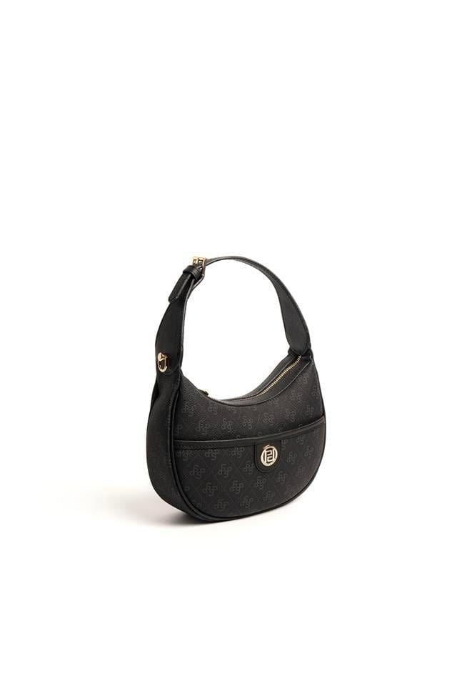 Silver & Polo SP1194 Kadın Omuz Çantası Monogram Siyah