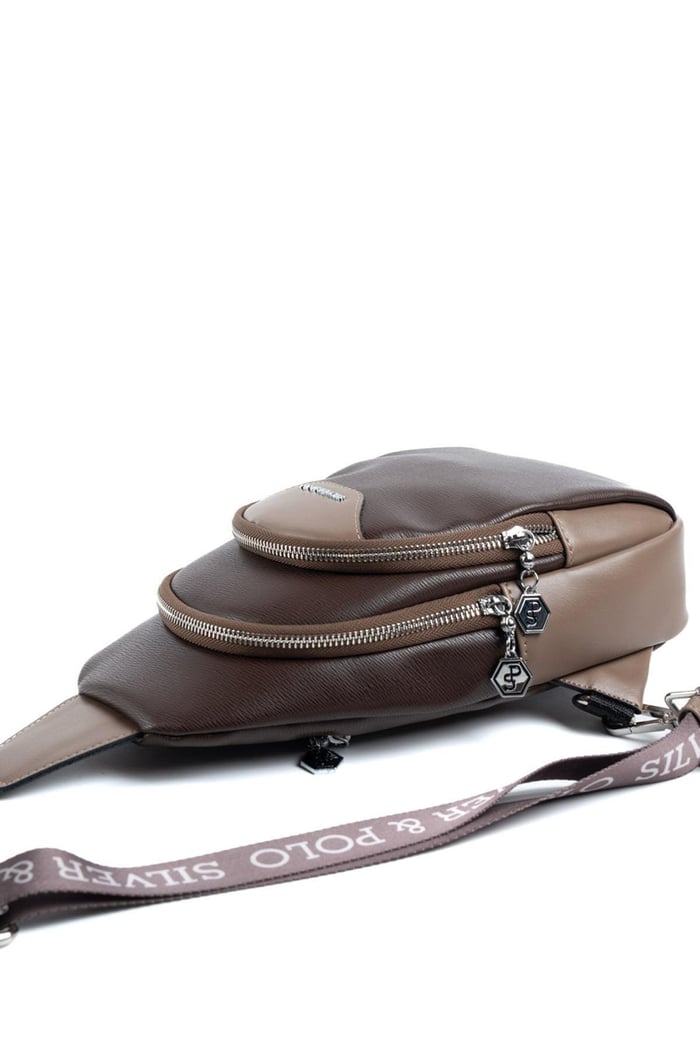 Silver & Polo SP959 Kadın Vücut Çantası Düz Kahve-Vizon