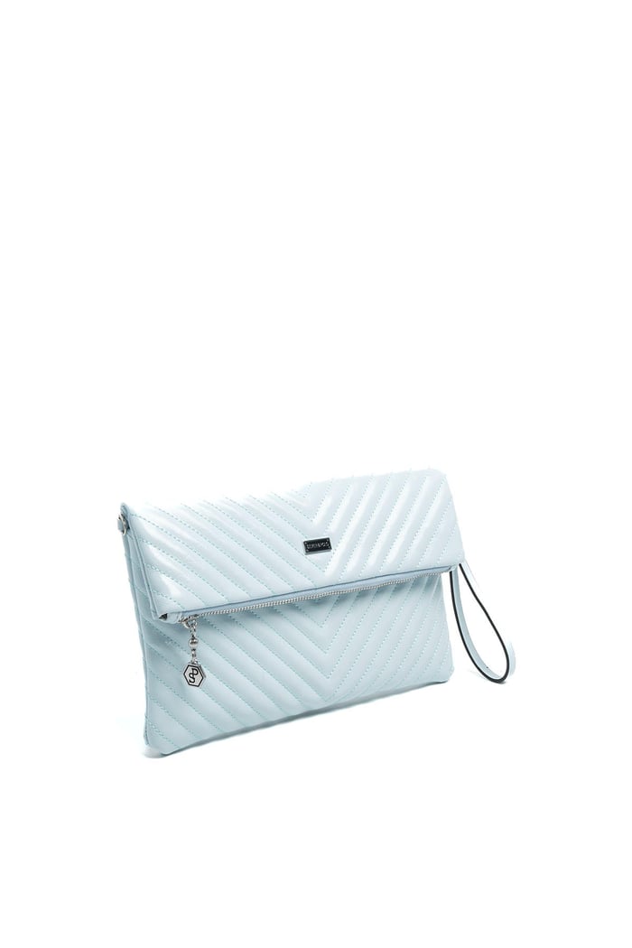 Silver Polo Mavi - Mavi Kapitone V Kadın Portföy ve Clutch El Çantası SP1134