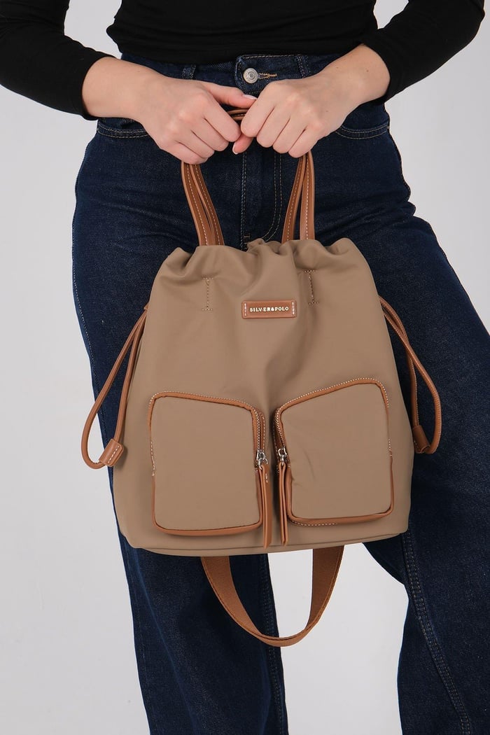 Silver & Polo SP1232 Kadın Sırt Çantası  Vizon-Taba