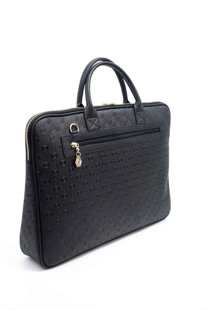 Silver Polo Siyah - Siyah Logolu Kadın Laptop ve Evrak Çantası SP1175
