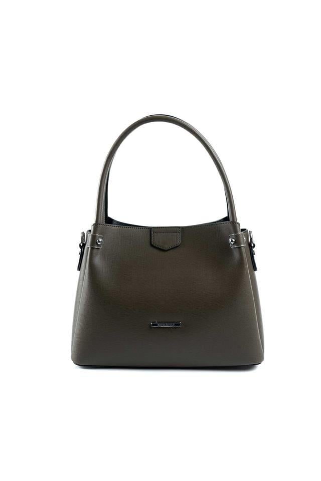 Silver & Polo SP1254 Kadın El Çantası Düz Zeytuni