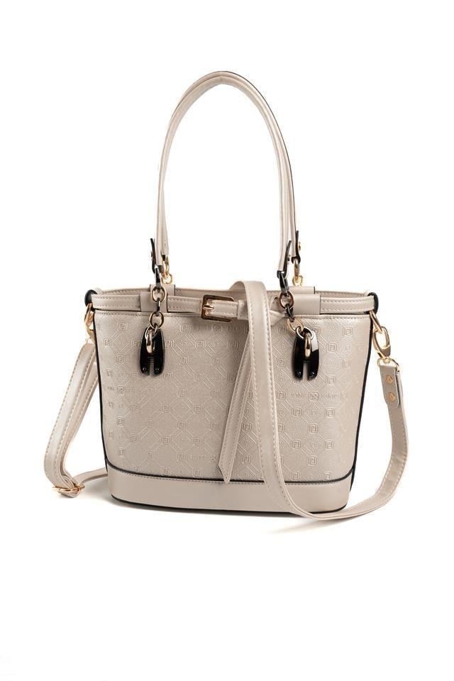 Silver Polo Bej - S.Bej Logolu Kadın El Çantası SP1155