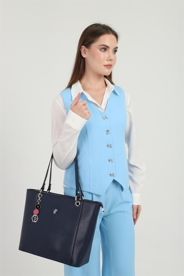 Silver & Polo SP1176 Kadın Omuz Çantası Düz Lacivert