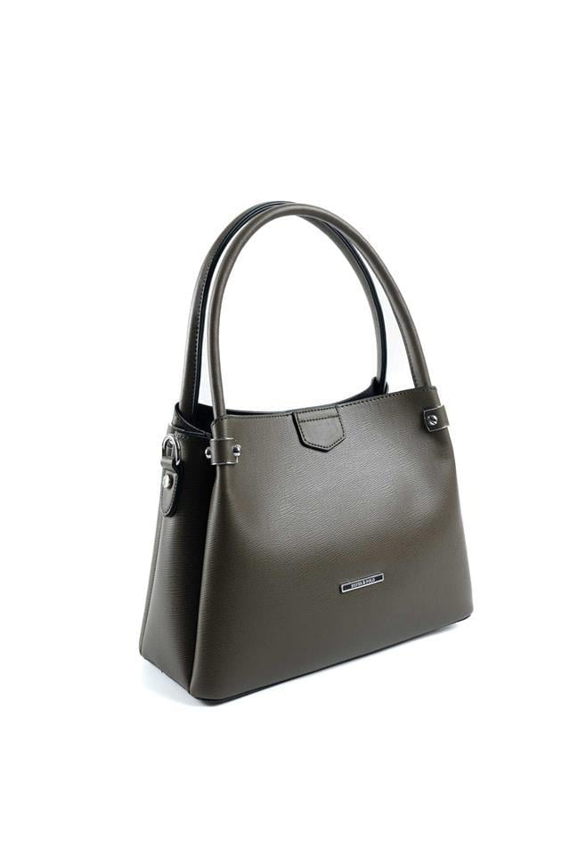 Silver & Polo SP1254 Kadın El Çantası Düz Zeytuni