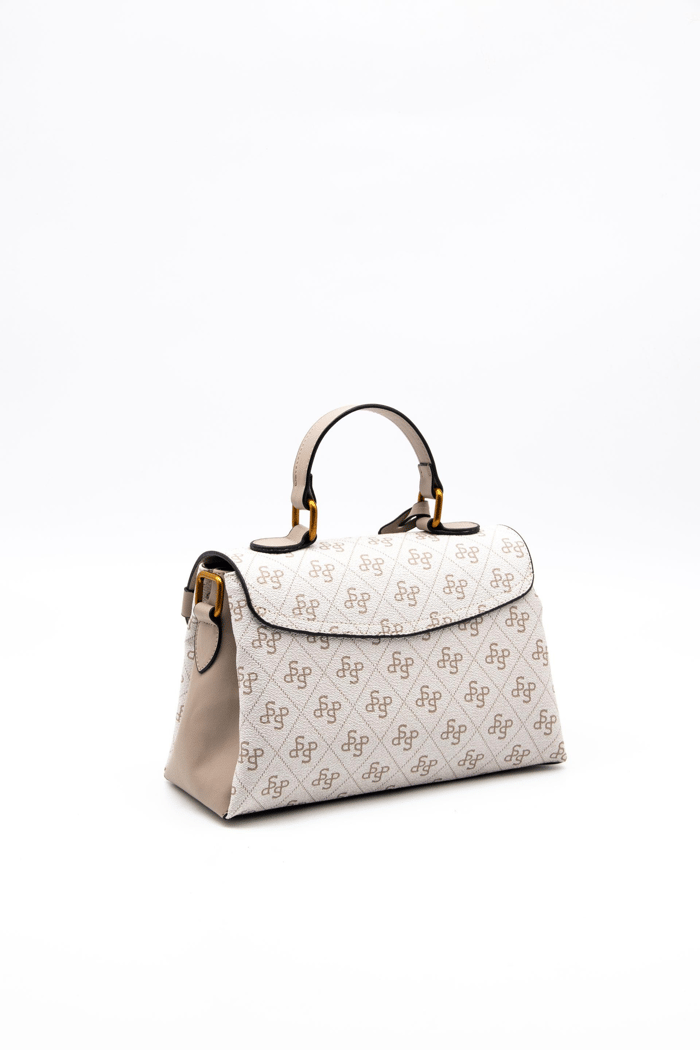 Silver Polo Bej - Kum Monogram Kadın El Çantası SP1159