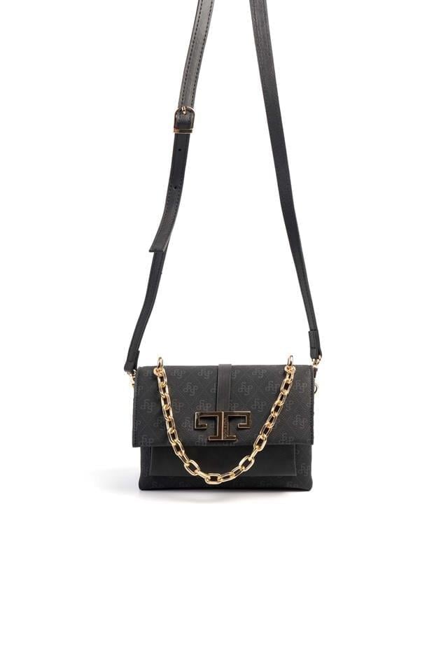 Silver & Polo SP1148 Kadın Çapraz Çanta Monogram Siyah