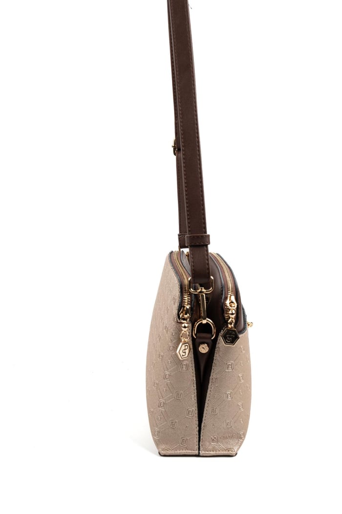 Silver Polo Nut - Kahve Logolu Kadın Çapraz Çanta SP623