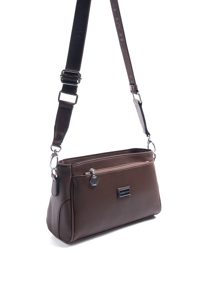 Silver & Polo SP1273 Kadın Çapraz Çanta Petek Kahve