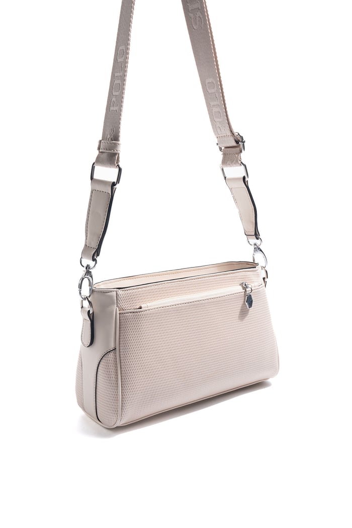 Silver & Polo SP1273 Kadın Çapraz Çanta Petek Krem-Bej
