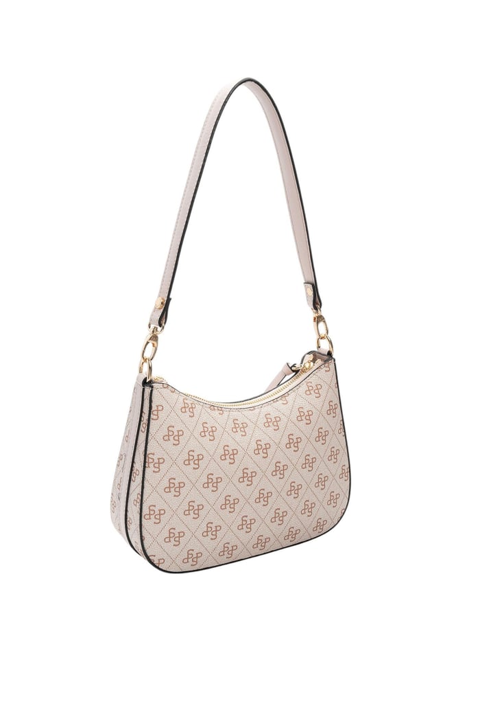 Silver Polo SP1259 Kadın Omuz Çantası Monogram Pembe-Pudra