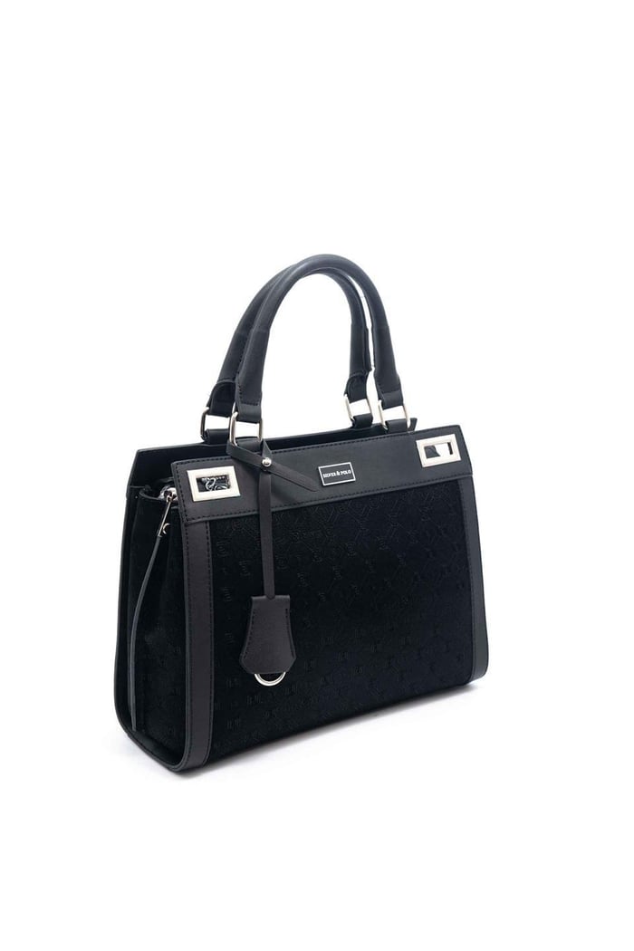 Silver Polo Siyah - Siyah Fashion Kadın El Çantası SP1174