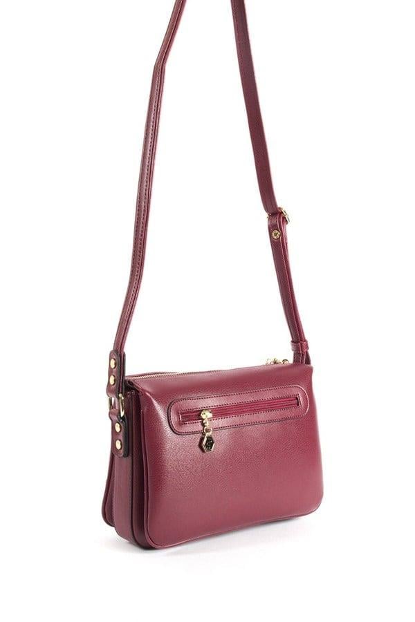 Silver & Polo SP784 Kadın Çapraz Çanta Düz Bordo