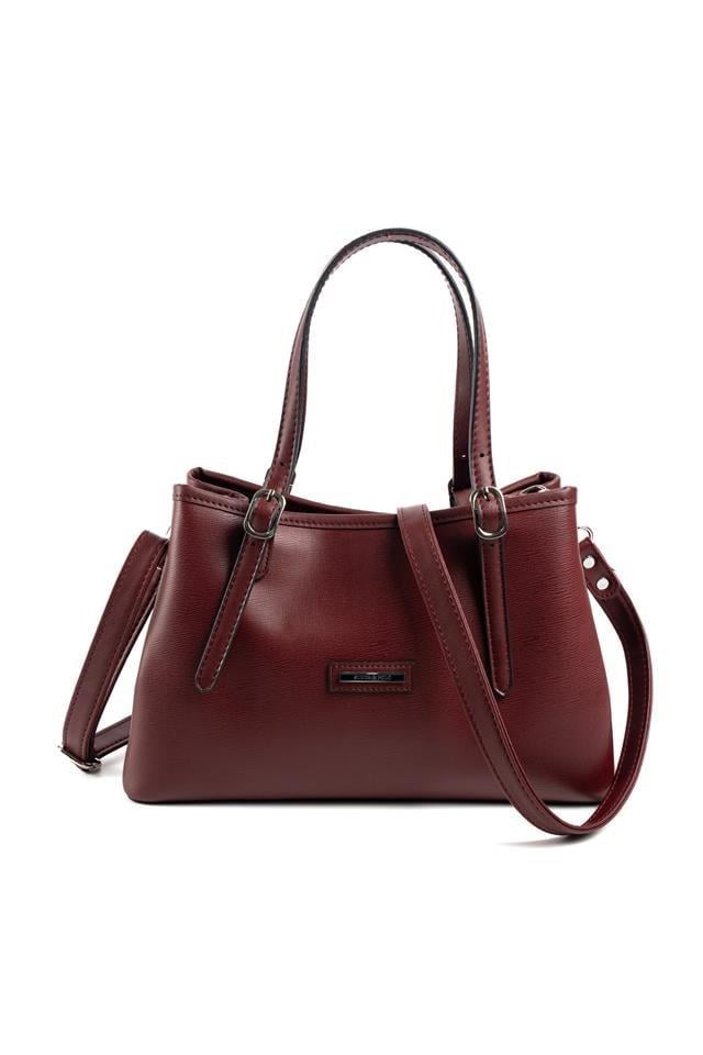 Silver Polo Bordo - Bordo Düz Kadın El Çantası SP1252