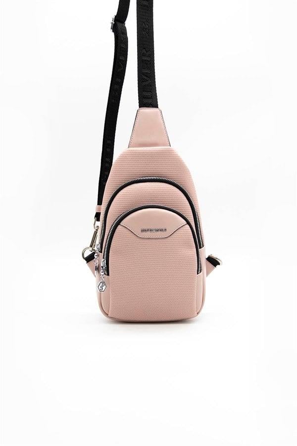 Silver Polo Pink - Pink Petek Kadın Vücut Çantası SP959