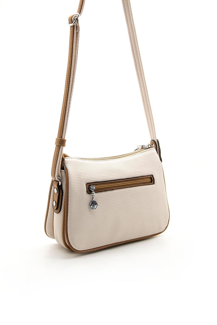 Silver & Polo SP818 Kadın Çapraz Çanta Petek Bej-A.Taba