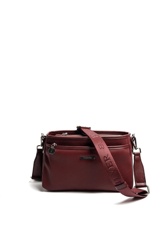 Silver & Polo SP1184 Kadın Çapraz Çanta Petek Bordo