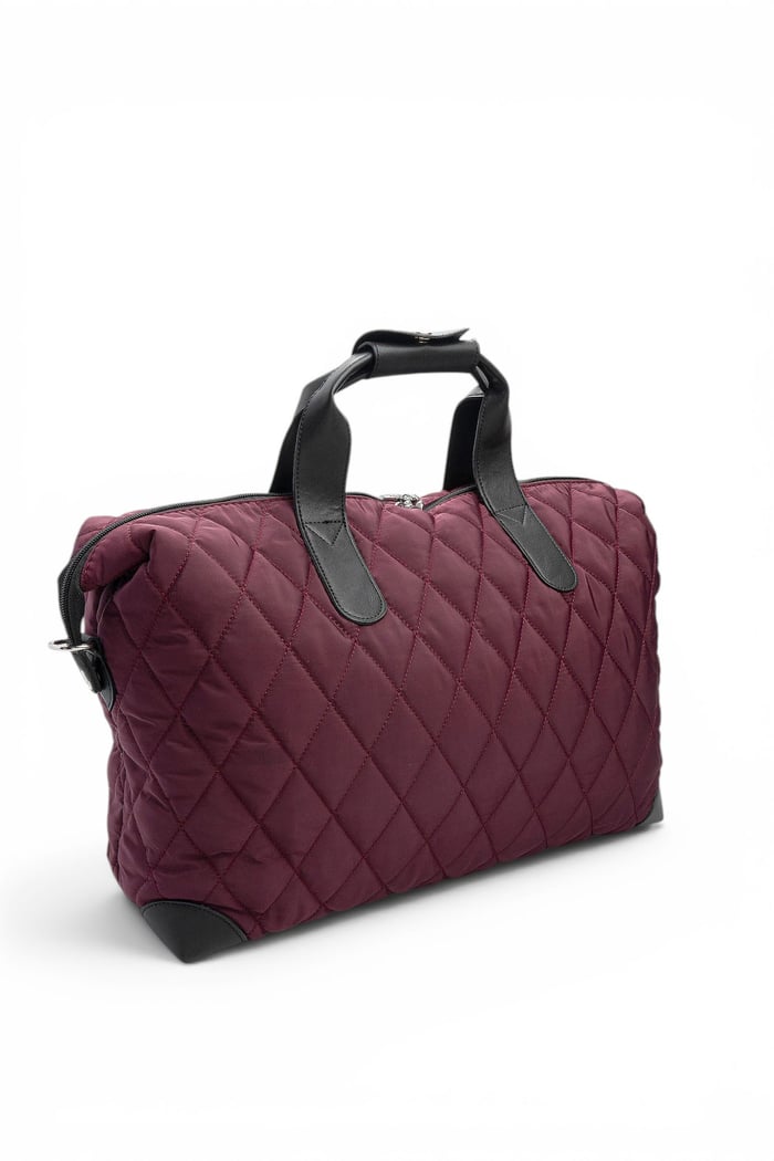Silver Polo Bordo - Siyah Memory Kadın Seyahat Çantası SP1141