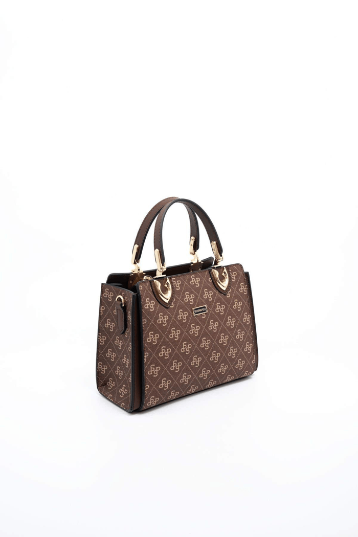 Silver & Polo SP1133 Kadın El Çantası Monogram Kahve