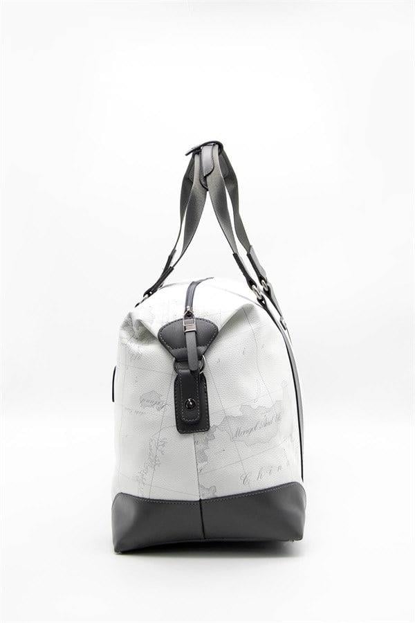 Silver Polo Beyaz - Antrasit Harita Unisex Kadın Erkek Seyahat Çantası SP873