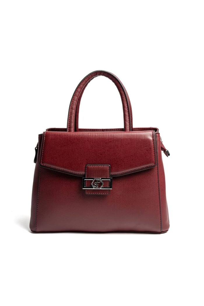 Silver Polo Bordo - Bordo Düz Kadın El Çantası SP1264