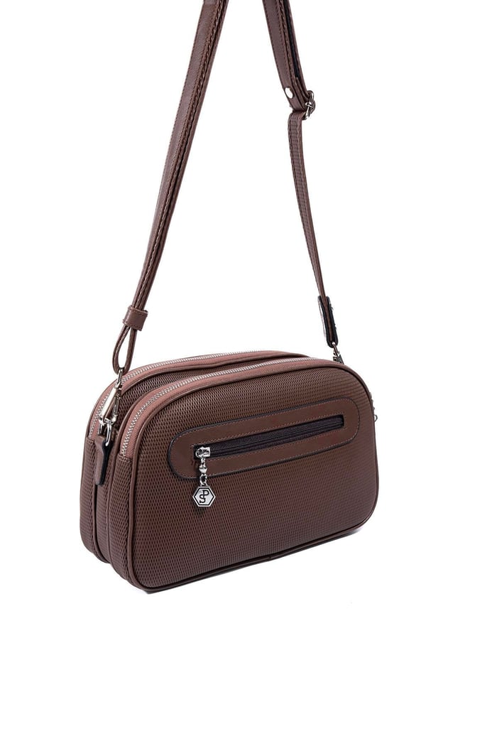 Silver Polo Kahve - Kahve Petek Kadın Çapraz Çanta SP745