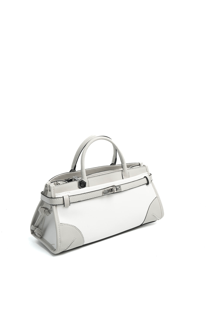 Silver & Polo SP1260 Kadın El Çantası Düz Beyaz-A.Gri