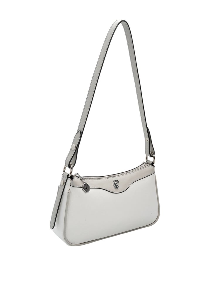 Silver & Polo SP1274 Kadın Çapraz Çanta Düz Beyaz-A.Gri