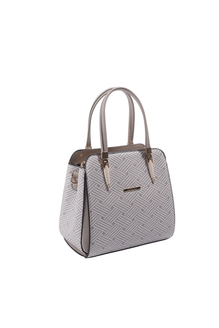 Silver Polo Bej - Kum Ç.Örgü Kadın El Çantası SP1136