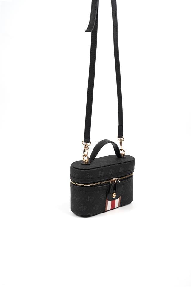 Silver & Polo SP1195 Kadın El Çantası Monogram Siyah