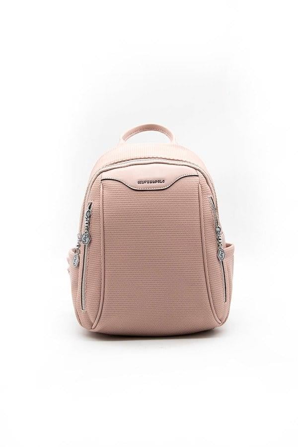 Silver Polo Pink - Pink Petek Kadın Sırt Çantası SP906