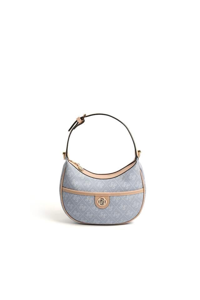 Silver & Polo SP1194 Kadın Omuz Çantası Monogram Mavi-Ten