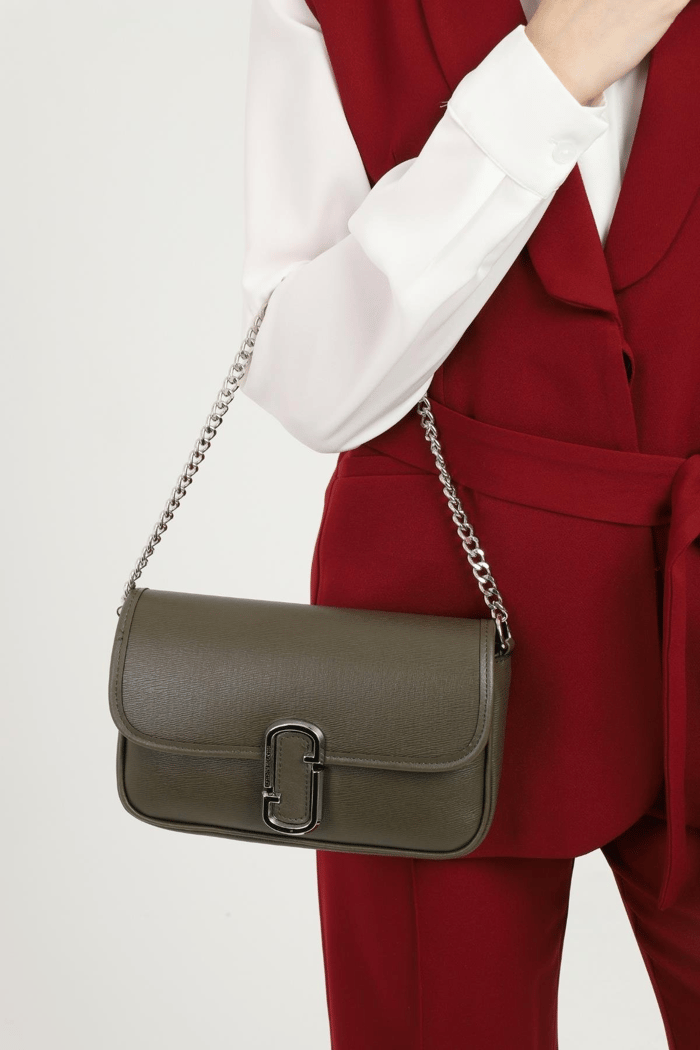 Silver Polo Zeytuni - Zeytuni Düz Kadın Omuz Çantası SP1171