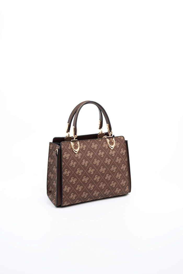Silver & Polo SP1133 Kadın El Çantası Monogram Kahve