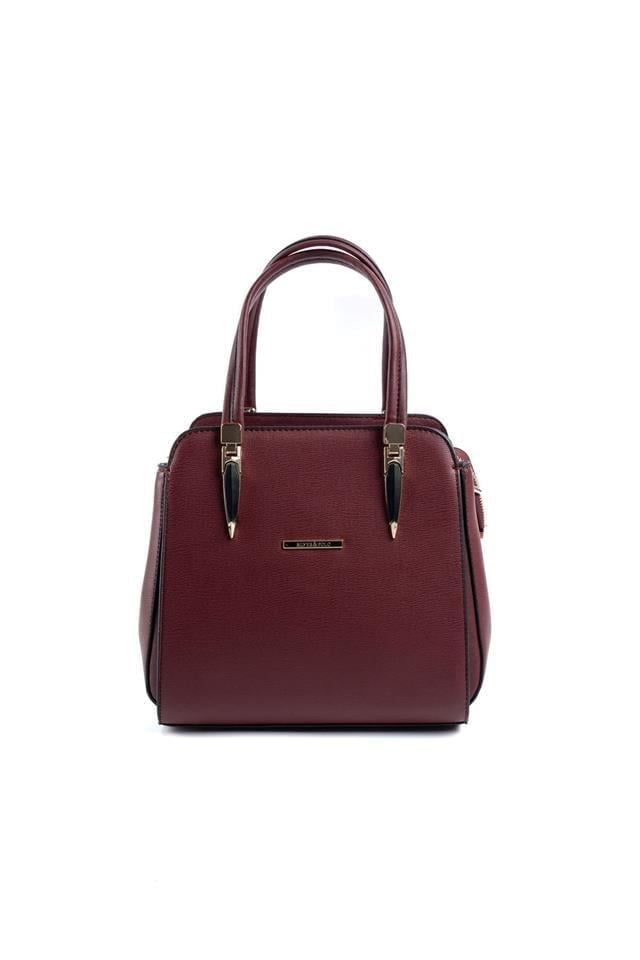 Silver Polo Bordo - Bordo Düz Kadın El Çantası SP1136
