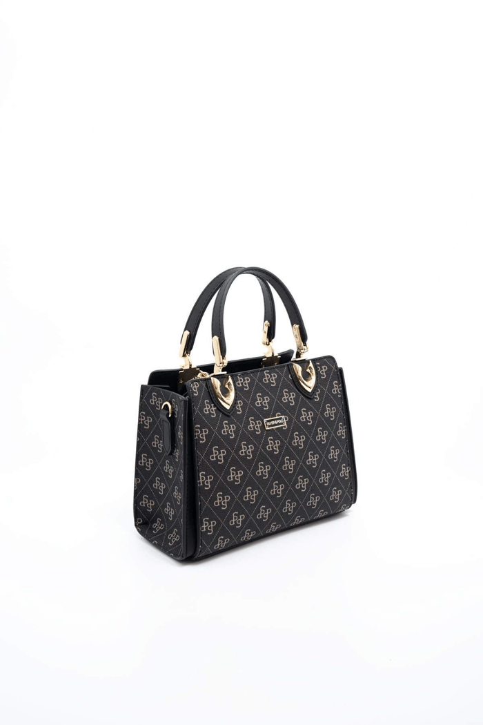 Silver & Polo SP1133 Kadın El Çantası Monogram Füme-Siyah