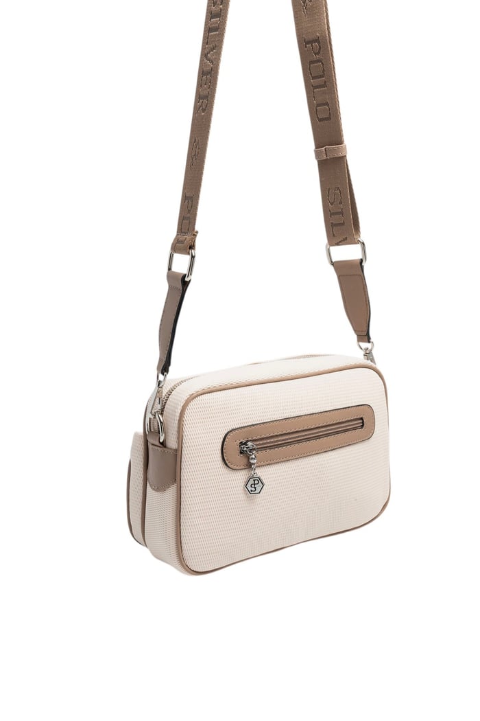 Silver & Polo SP1267 Kadın Çapraz Çanta Petek Bej-Latte