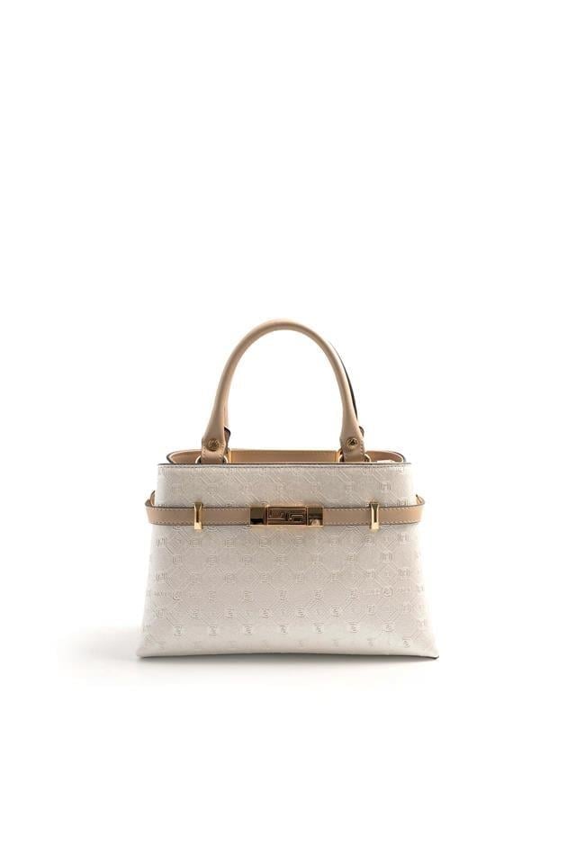 Silver & Polo SP1149 Kadın El Çantası Logolu Sedef-S.Nut