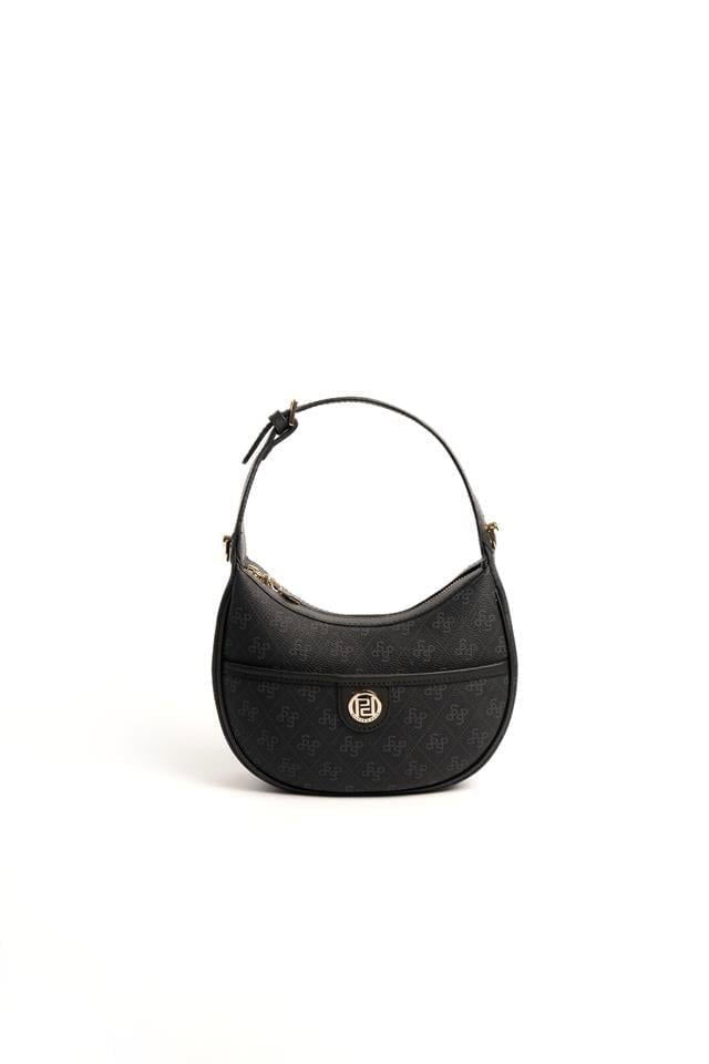 Silver & Polo SP1194 Kadın Omuz Çantası Monogram Siyah