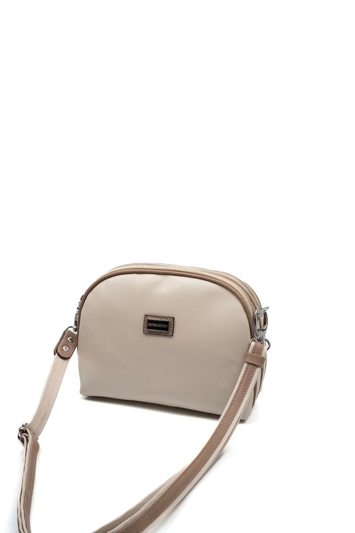 Silver & Polo SP765 Kadın Çapraz Çanta Düz Bej-Latte