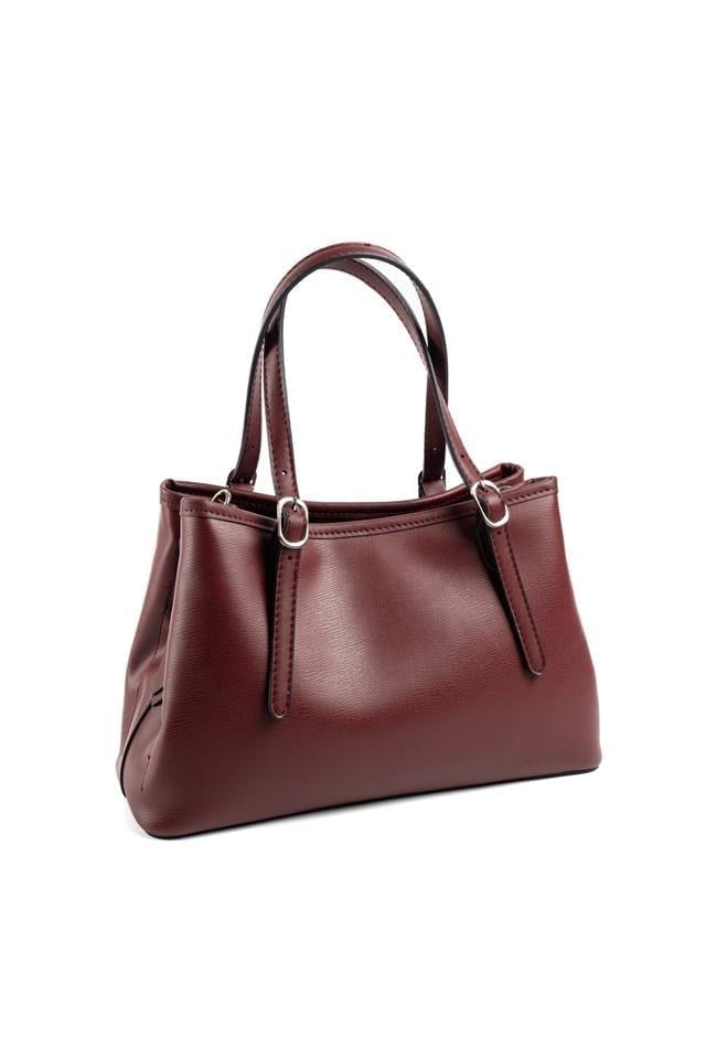 Silver Polo Bordo - Bordo Düz Kadın El Çantası SP1252
