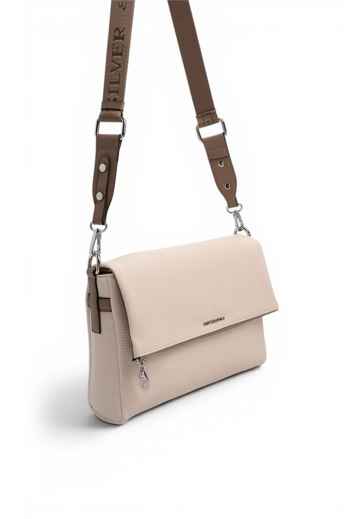 Silver & Polo SP963 Kadın Çapraz Çanta Petek Bej-Latte