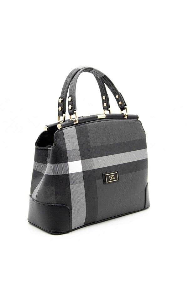 Silver & Polo SP706 Kadın El Çantası Ekose Siyah