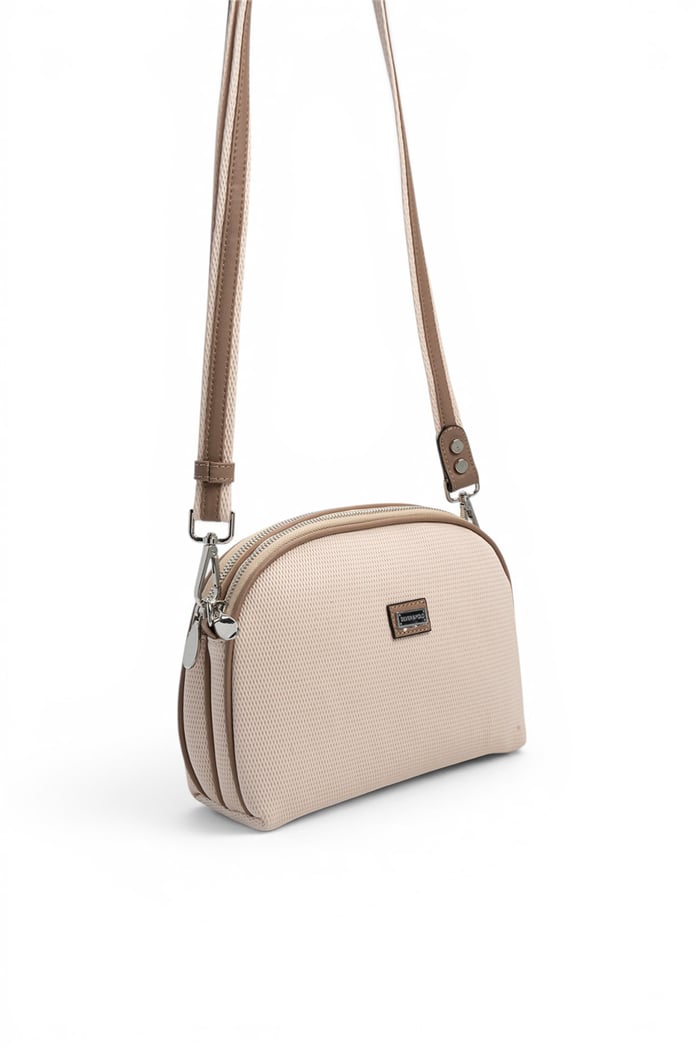 Silver & Polo SP765 Kadın Çapraz Çanta Petek Bej-Latte